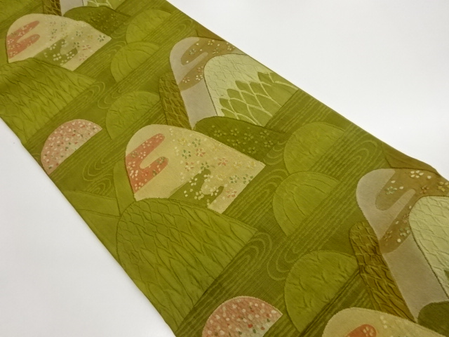 JAPANESE FUKURO OBI / MATELASSE / WOVEN FLOWER